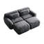 Canapé modulaire 80 po en tissu moelleux gris foncé, aucun assemblage requis avec repose-pieds et coussins décoratifs