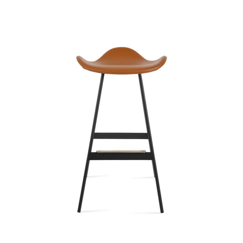 Tabouret Falcon Balat, Noir, Caramel PPM
