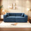 Modern 3 Seat Blue Velvet Bed With & Practical Storage Compartment In For And Functional Unit