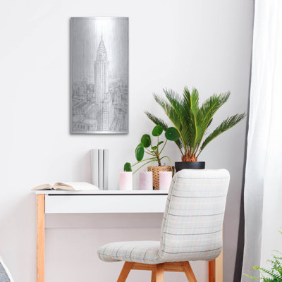 «Aérien City View 1» par Ethan Harper, art mural en métal