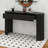 Modern Console Table With Fluted Design, Oval Top And 2 Drawers-1595095283