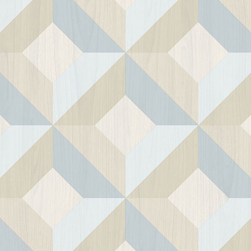 Rouleau de papier peint L 33 pi x l 21 po, Bleu/beige