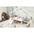 Twin Low Loft House Bed With Slide,  Ladder, Safety Guardrails, House Roof Frame,White-1979090433