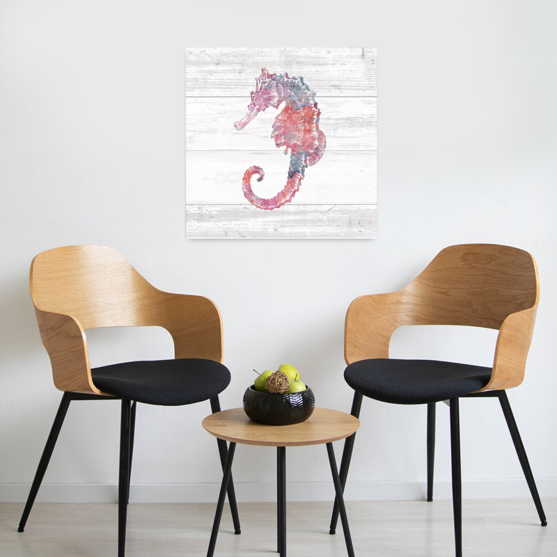 Ocean Life III - Hippocampe, art côtier, H 24 po x l 24 po