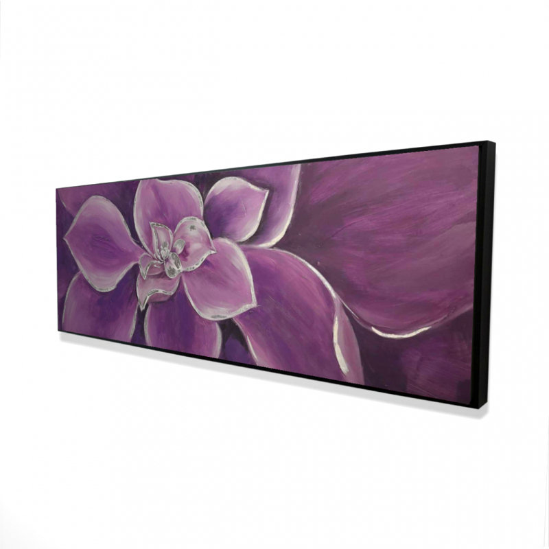 Purple Flower Closeup Print On Canvas
