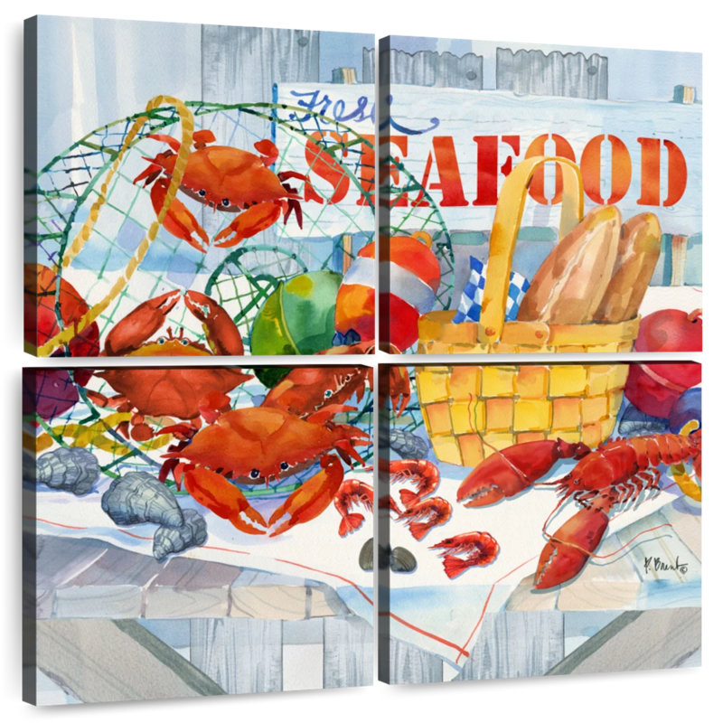 Brampt Seafood Galore, 18" H x 18" W
