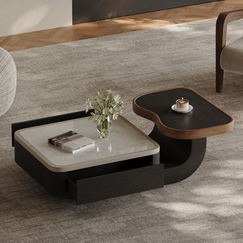 Table basse italienne en pierre naturelle minimaliste