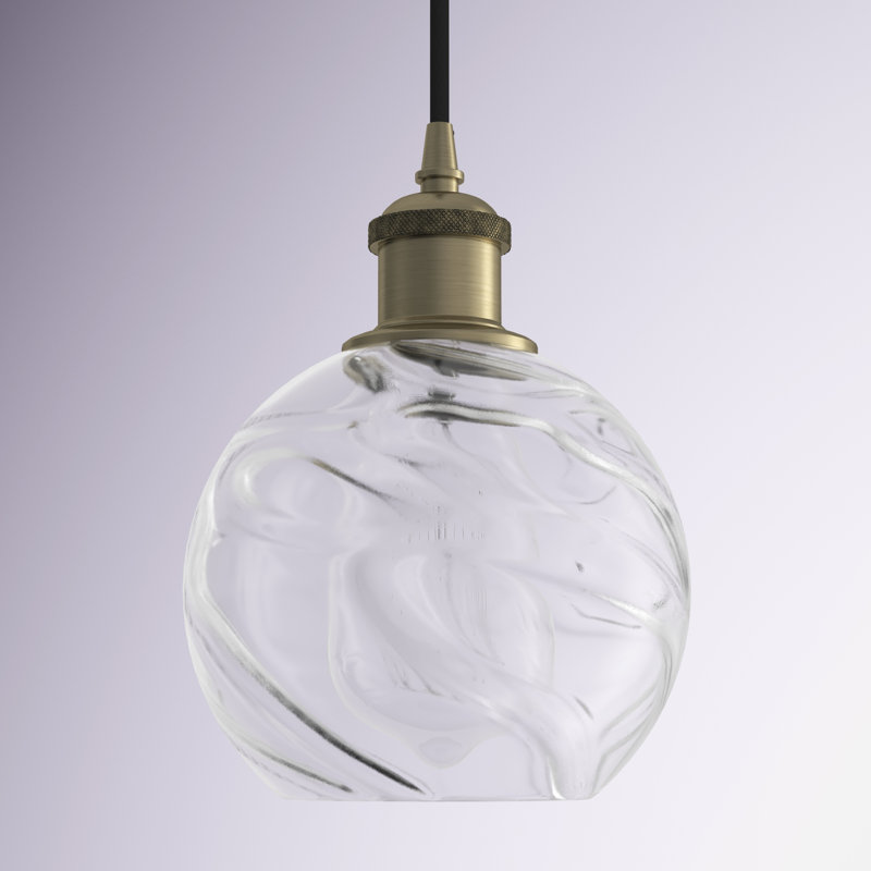 Luminaire suspendu à 1 lumière Rosetta, Ampoule non incluse