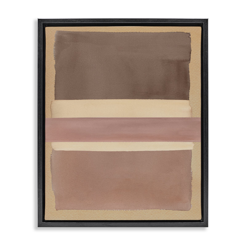 Cadre flottant Fun with Neutral Hues, design par Nina Jacobs, H 31 po x l 25 po, Cadre flottant noir de jais