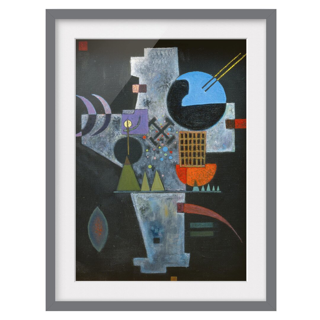 Gerahmtes Poster Die Form des Kreuzes von Wassily Kandinsky