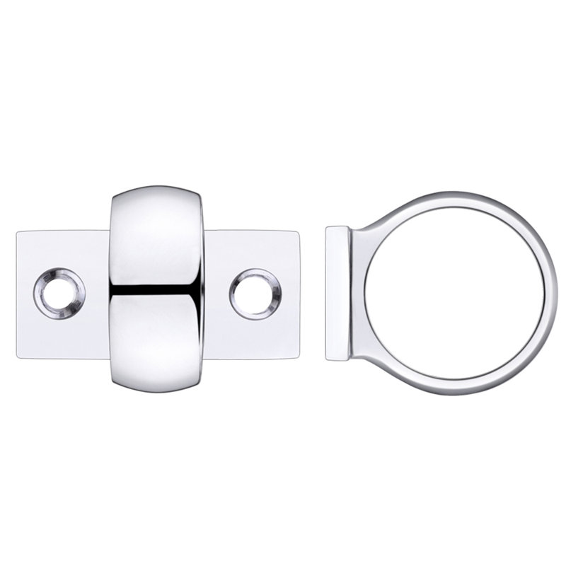 Window Sash Ring, Polished Chrome