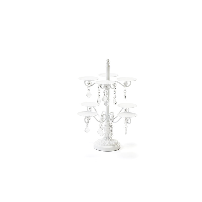 Meuble petits gâteaux lustre Nugent, blanc