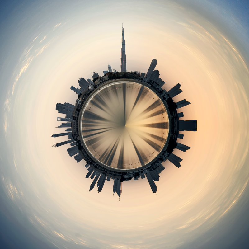 Planet Dubai by Naufalmq - Wrapped Canvas Print, 30cm H x 30cm W
