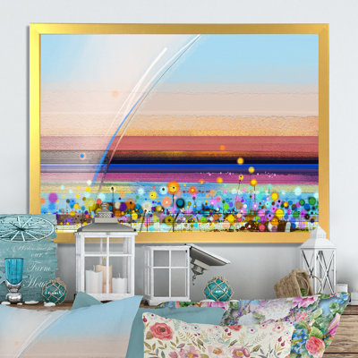 «Abstract Colorful Summer Field», reproduction sur toile flottante