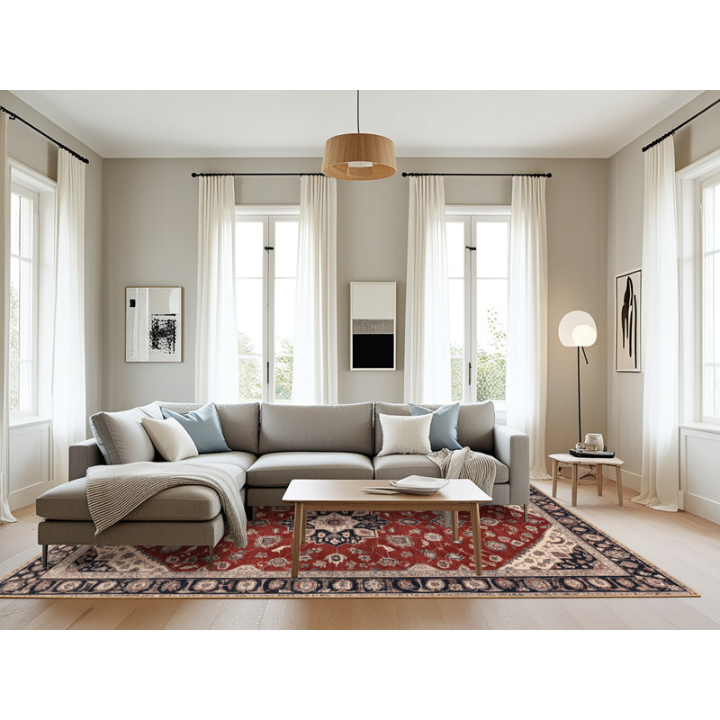 Tapis brun lavable à la machine, Rectangulaire 8 pi x 10 pi