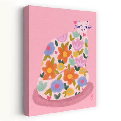 Art contemporain fleur de chat moderne