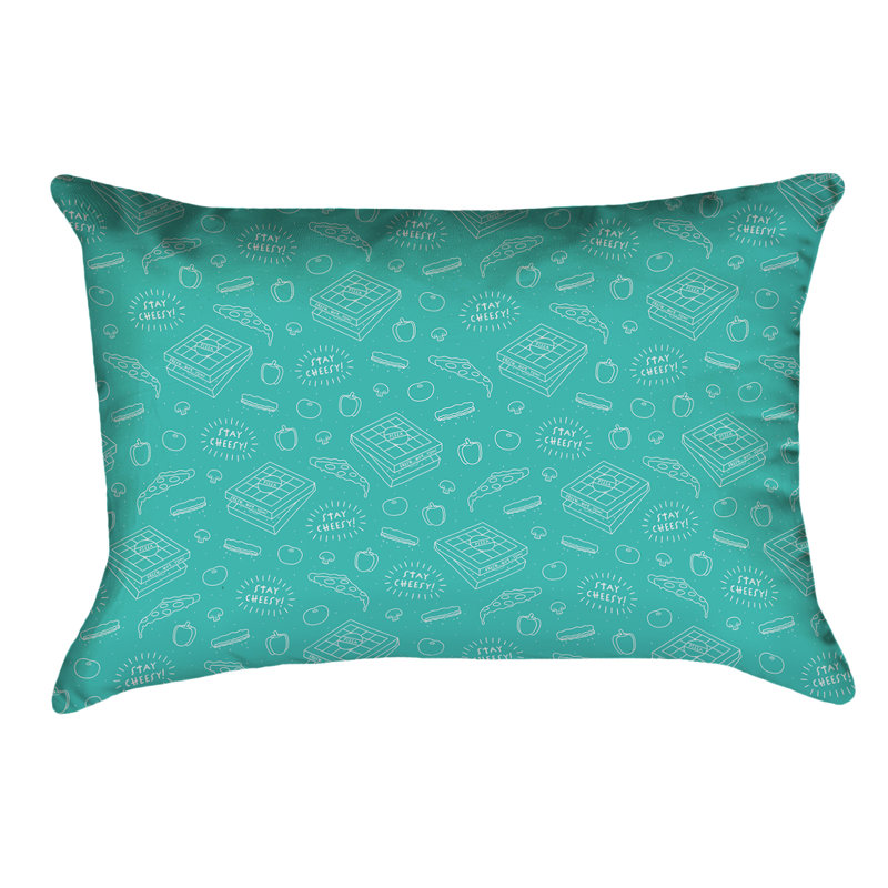 Coussin Katelyn Elizabeth, Sergé de coton, Bleu sarcelle