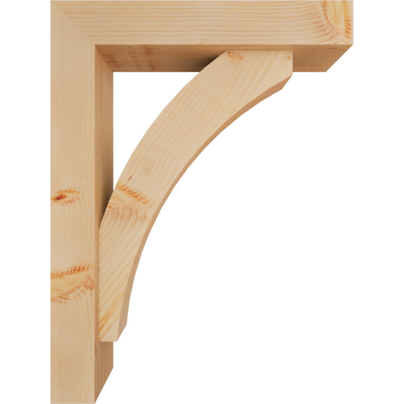 Thorton Block Bracket with Offset Brace, 32 x 24, 5 1/2"W Douglas Fir (Smooth)