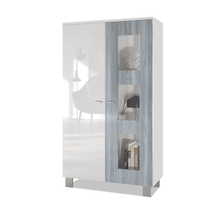 Display Cabinet, Without, Avola anthracite/White