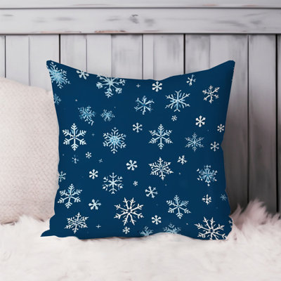 Christmas Snowflakes Blue Snow Modern