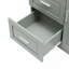 Tall and Wide Storage Cabinet with Doors for Bathroom/Office, Three Drawers, Grey-102985188