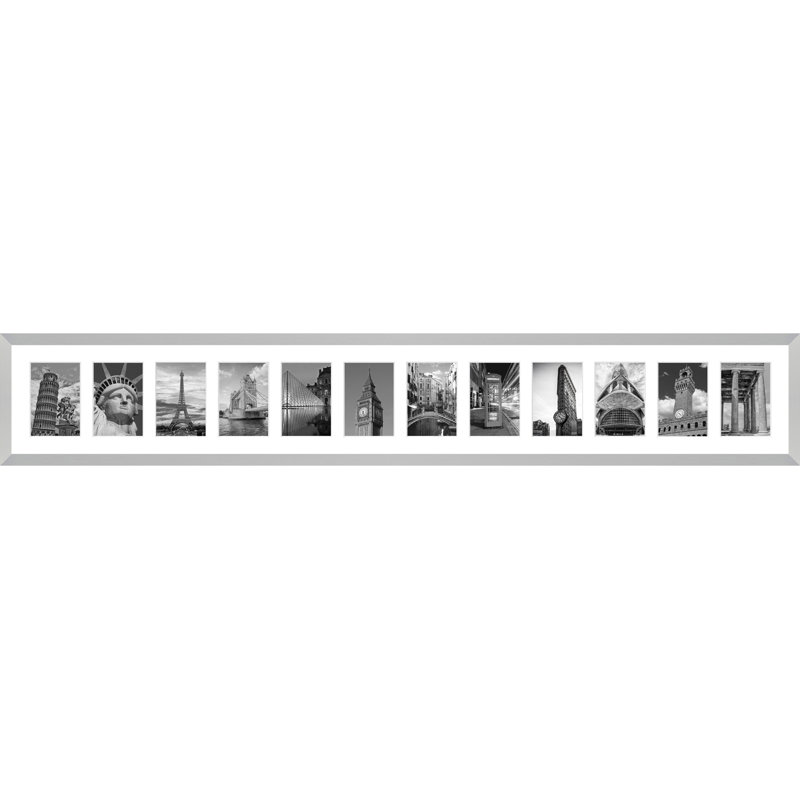 Lashera Wood Picture Frame with Mat, Silver