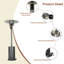 Lassus 48,000 BTU Propane Patio Heater