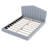 Wood Frame Queen Size Upholstered Bed with Shell-Shaped Headboard-1633533388
