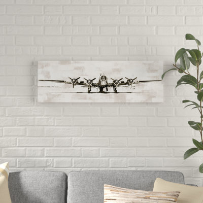 " Vintage Distressed White Plane "