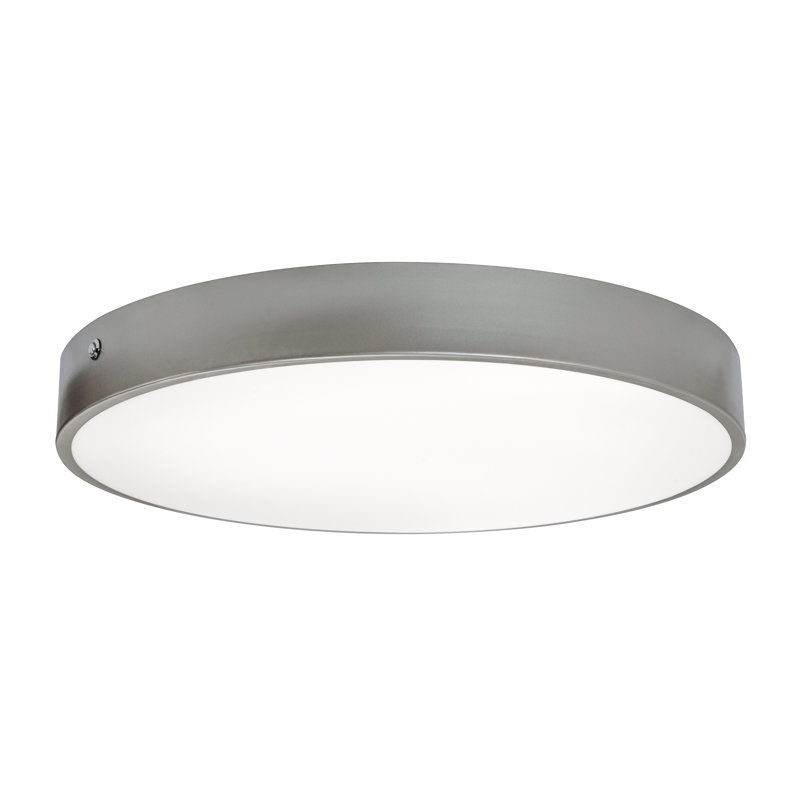 Plafonnier encastré à DEL 19 po Bailey, Nickel satiné
