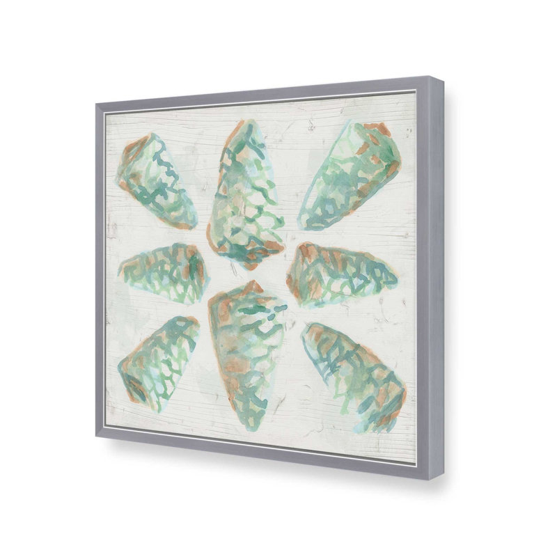 Reproduction d'art «Saltwashed Shells III» par June Erica Vess, Argent argent, H 20 po x l 20 po