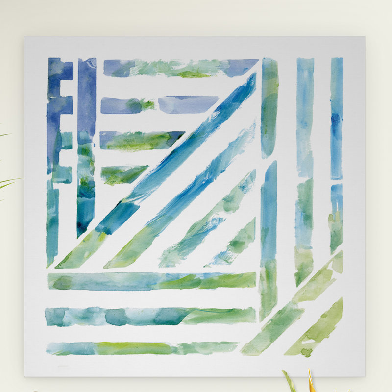 " Linear Kaleidoscope I " Painting Print, 16" H x 16" W x 1.5" D