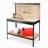 63" Tools Cabinet Working Tables Workbench Tool Storage Workshop Table With Drawers And Pegboard