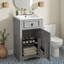 Meuble-lavabo simple autoportant de 20 po avec lavabo en céramique et porte à fermeture en douceur-1518540975