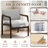 Modern Solid Wood Accent Chair Arm Chair with Adjustable Backrest 360° Rotating-995479890