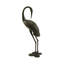 Statue de grue de jardin en aluminium de 99 cm (39 pouces), décoration d'oiseau d'extérieur se lissant les plumes