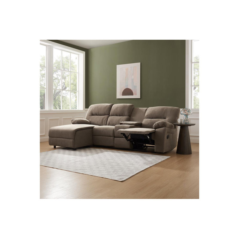 Segars 3 Seater Sofa & Chaise, Left Hand Facing, Brown