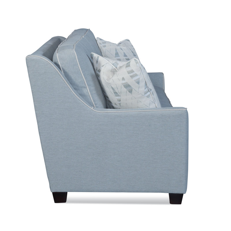 Huntley Sofa, Honey, Sunbrella Blue Pinstripe; 6205-64