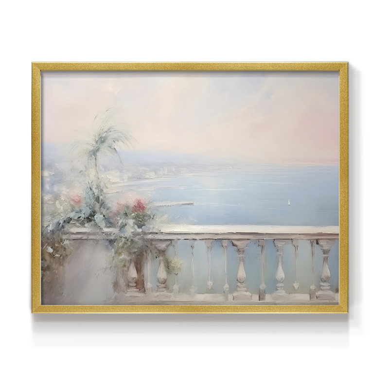 Paysages rétro-DLIX - reproduction encadrée, H 16 po x l 20 po, Doré