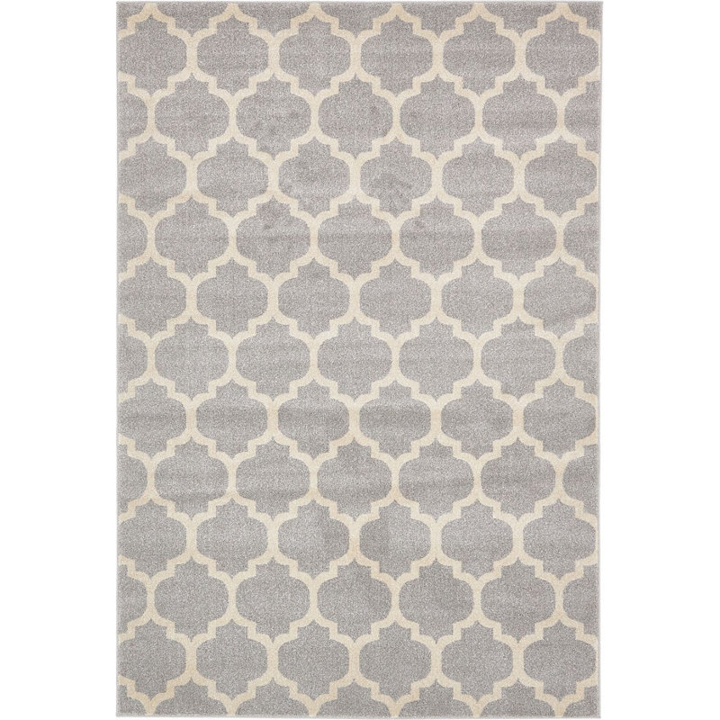Tapis gris Cohleen, Rectangle 6 pi x 9 pi