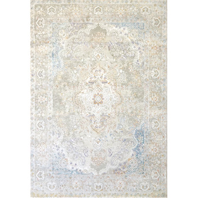 Tapis gris / bleu Layana