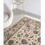 Minyatur Cream Medallion Area Rug – 100% Viscose, Low-Pile Woven Traditional Carpet for Living Room, Bedroom & Hallway-114314173