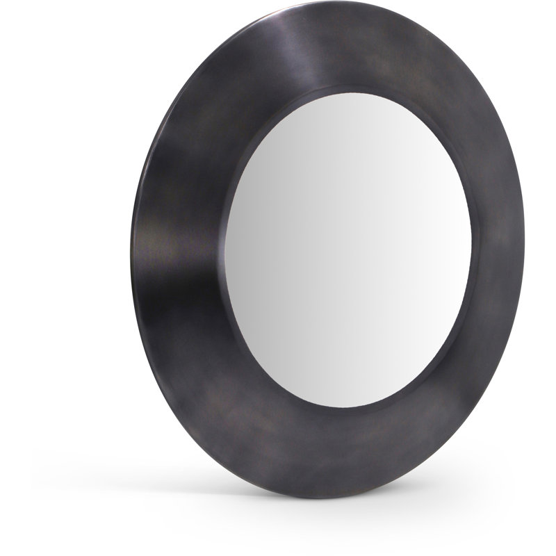 Lopp Iron Mirror, 24" H x 24" W, Black
