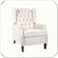 Push Back Recliner Fabric Armchair Rivet Decoration Wingback Accent Comfortable Stylish Durable Versatile-1398527500