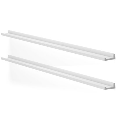 72" Solid Wood Deep Picture Ledges, Set of 2