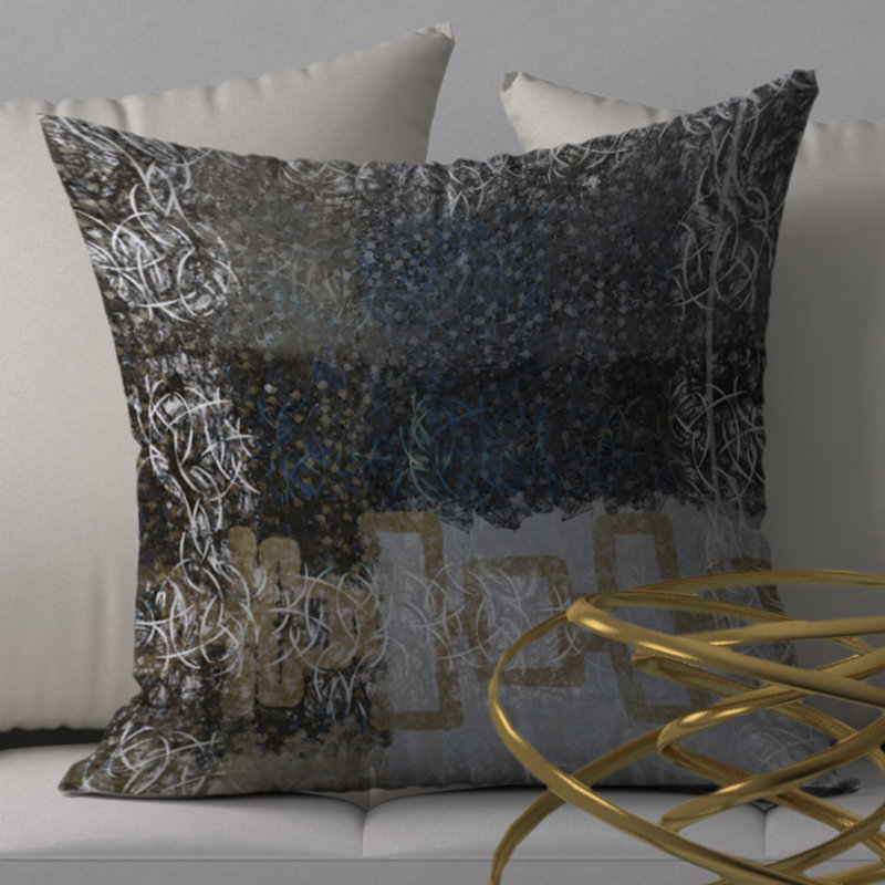 Housse de coussin glamour carrée dynamique, 20 po x 20 po