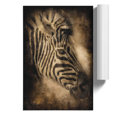 Zebra Painting - Frameless Print
