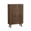 Armoire à chaussures moderne de style médiéval avec finition rainurée verticale, unité de rangement de 23,6 pouces pour les couloirs et les entrées