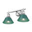Éclairage pour salle de bain 2 lumières Orwell en étain avec vert pin-974323190
