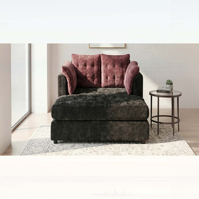 Modern Chaise Lounge Sofa with Soft Pillow Armrests for Comfortable Seating and Relaxation in Living Rooms and Apartments